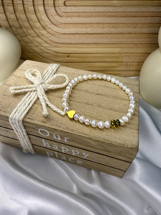 Pulsera perlas de osito